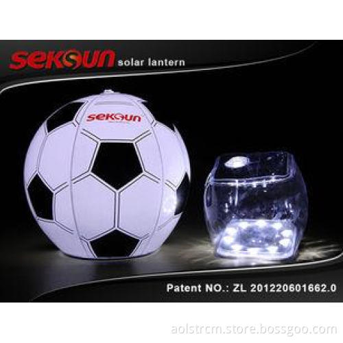 0.6W 220mAh 3.5A Football Gas Filled LED Solar Lantern 4000